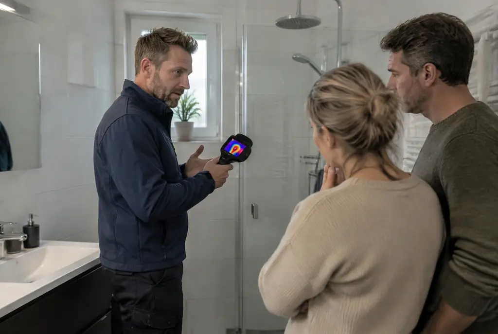 Lekdetectie Scherpenzeel – specialist legt bevindingen uit aan bewoner